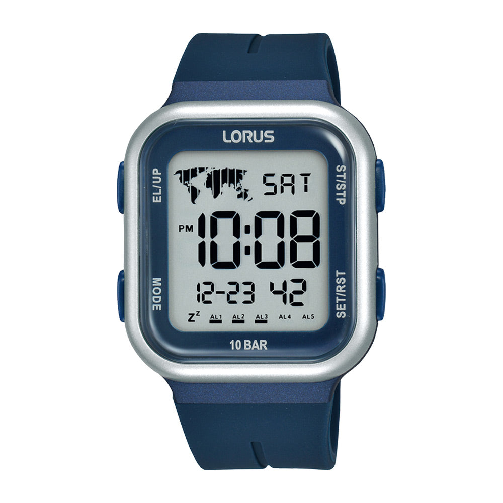 LORUS Mens Sports Digital Chronograph Watch, 100m