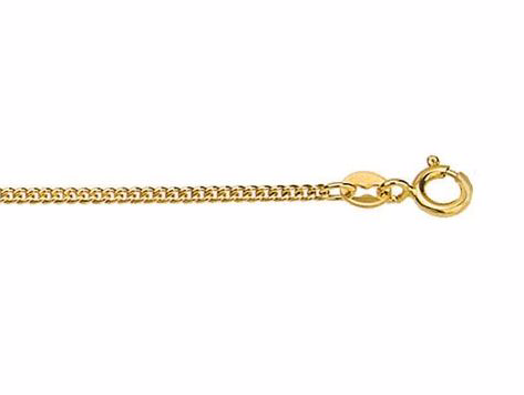 9ct Gold Round Curb 1.6mm Chain