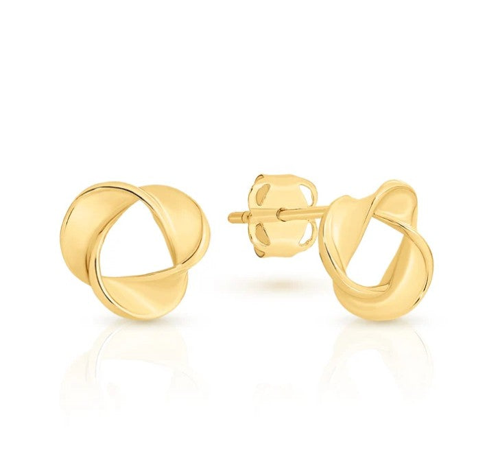 9ct twist circle studs
