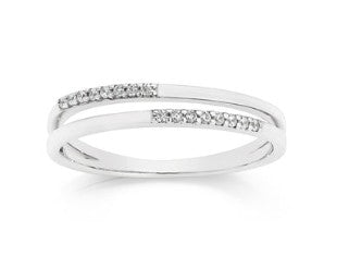 Silver cubic zirconia ring