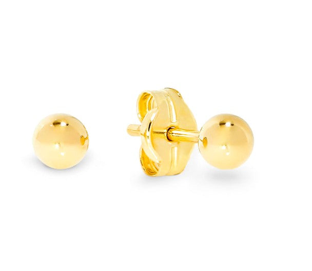 9ct gold 3mm ball studs