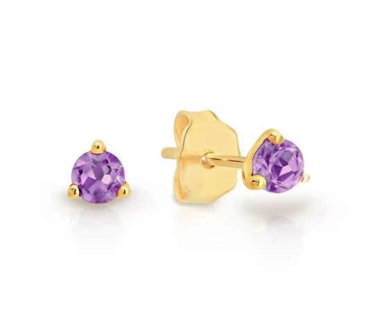 9ct amethyst earrings