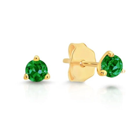 9ct  emerald earrings