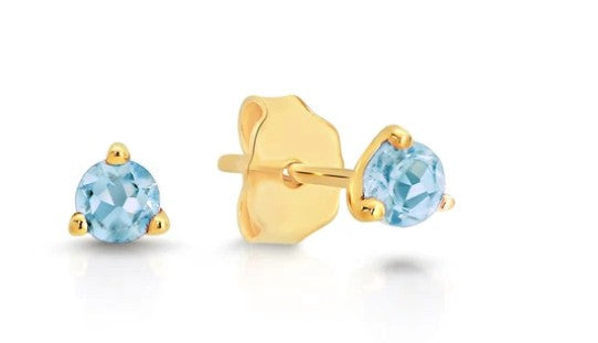 9ct aquamarine earrings