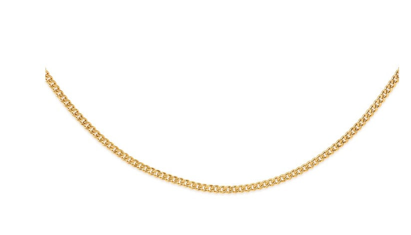 9ct gold 40 gauge curb chain 51CM