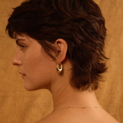 Najo Plated Gold Cloudland Hoop Earrings