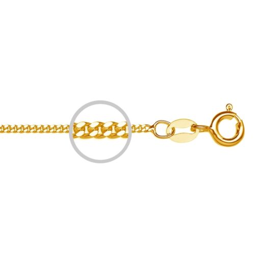 Gold sterling silver tight curb chain