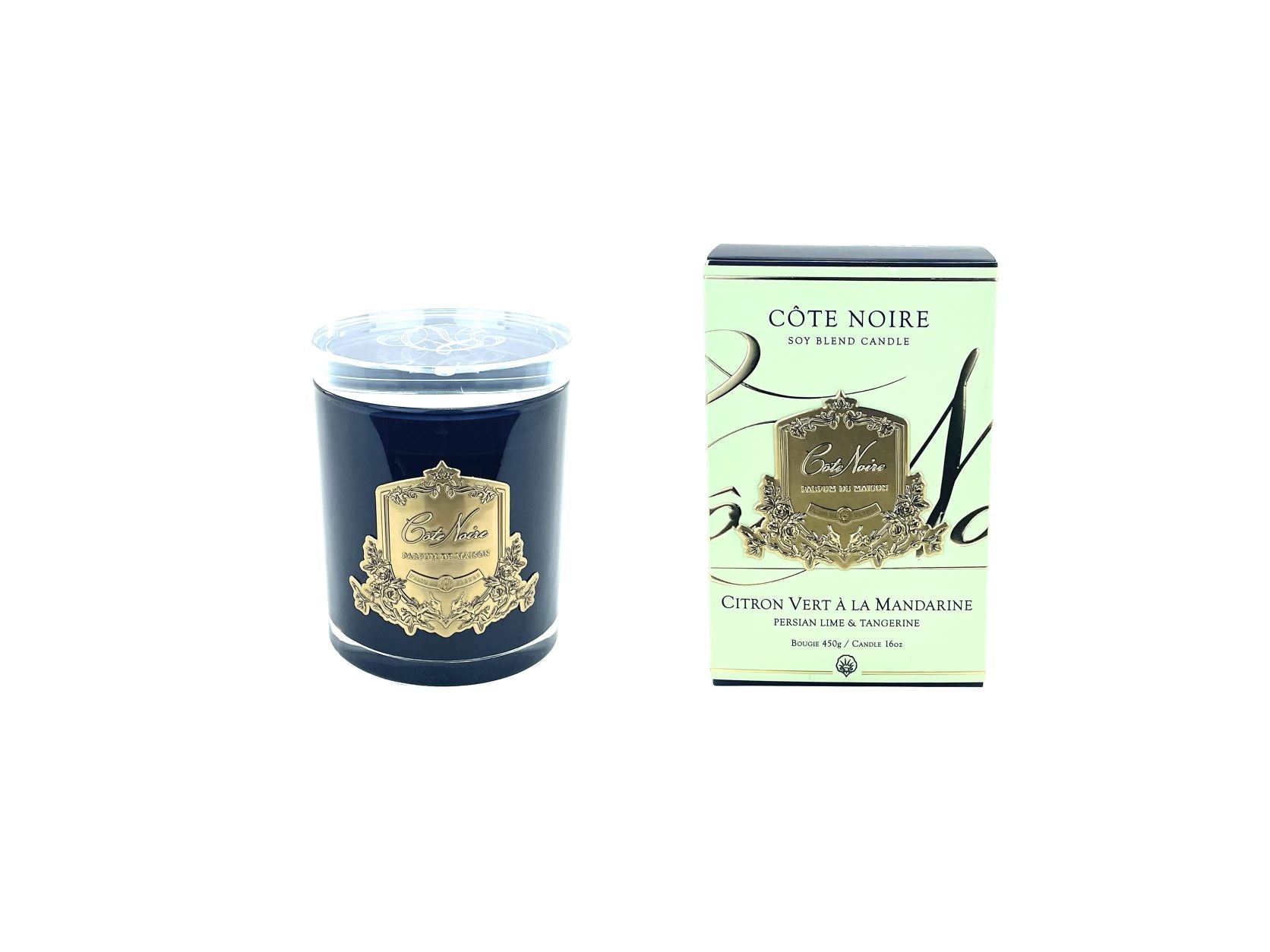 COTE NOIRE Gold Badge Candle - Persian Lime