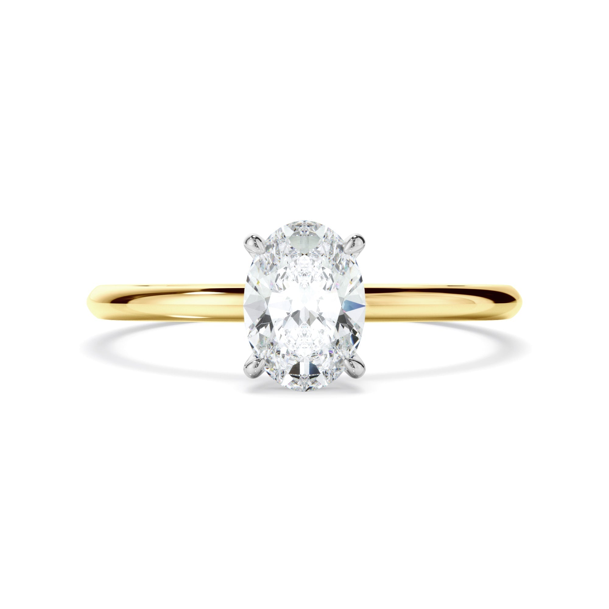 Oval Cut Diamond Solitaire Engagement Ring