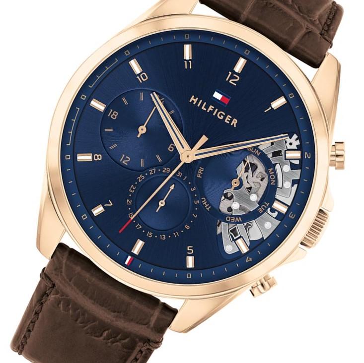 TOMMY HILFIGER Baker Gold & Brown Leather Watch