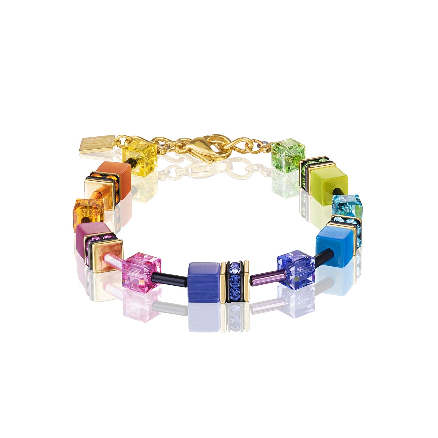 COEUR DE LION Geo Cube Fresh Rainbow Bracelet