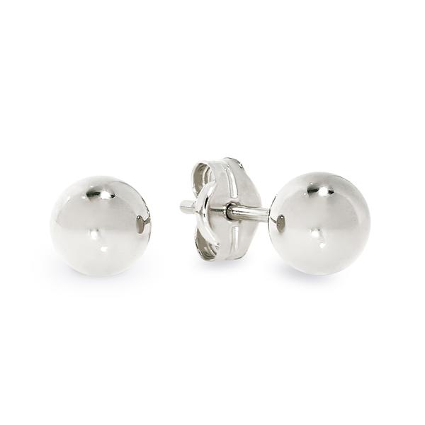 Silver polished 5mm ball studs