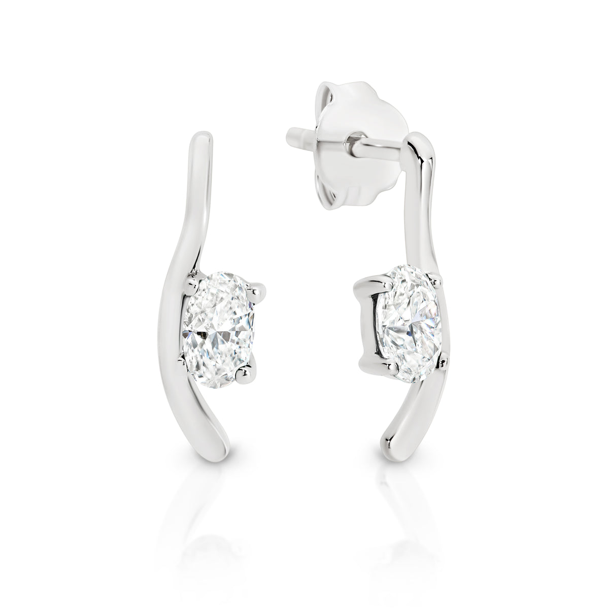 Silver cubic zirconia earrings