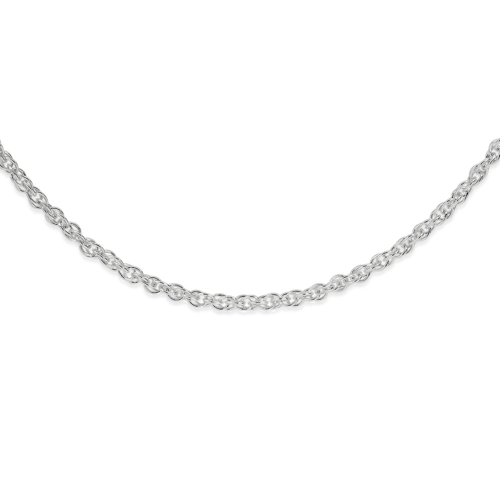 Silver double cable chain