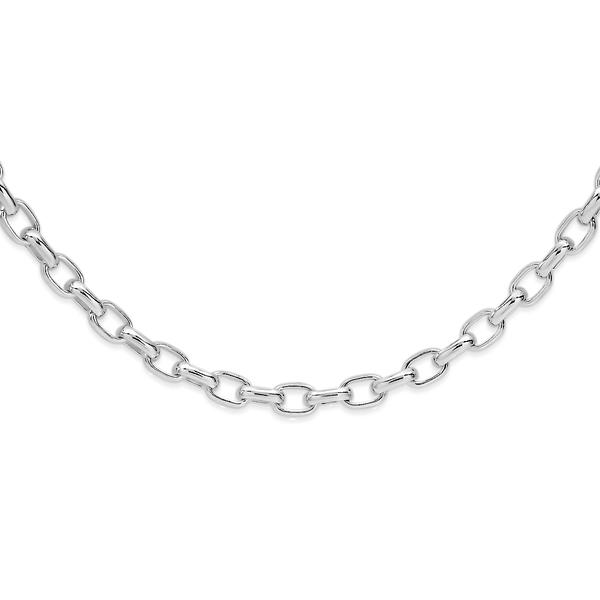 Silver oval belcher chain