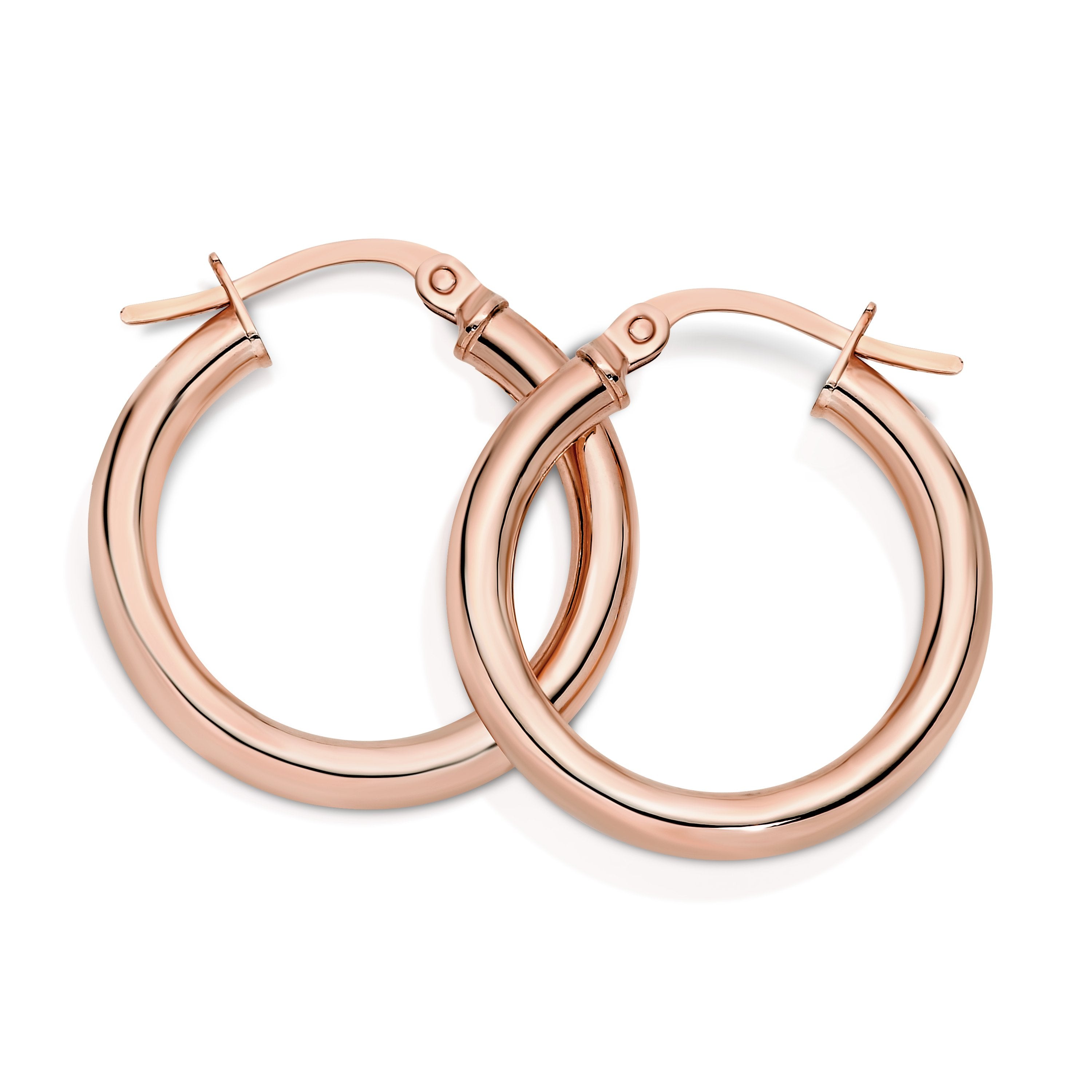 9ct rose store gold hoops