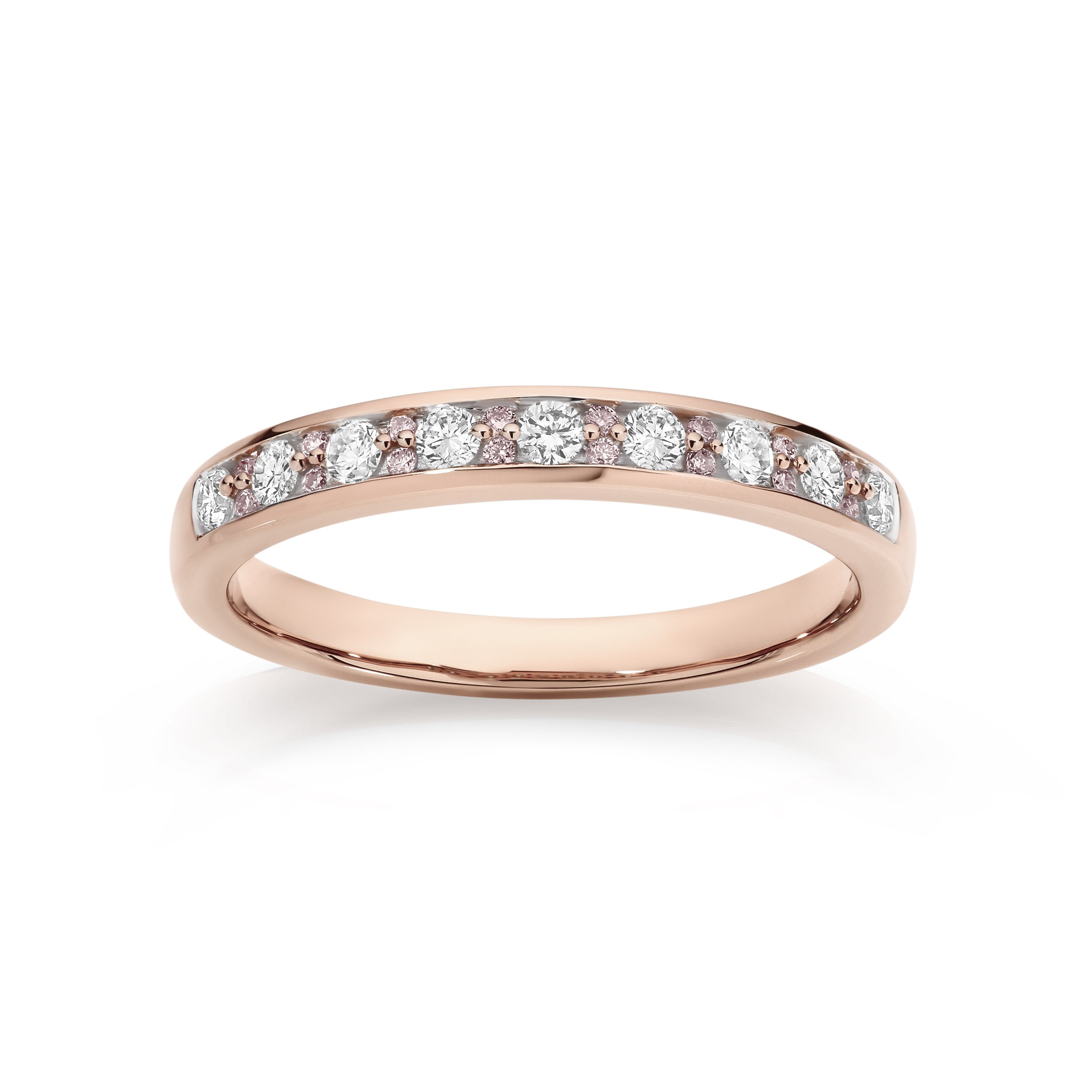 9ct rose gold 0.33ct Australian pink diamond ring
