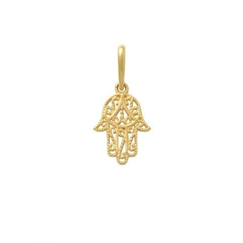9ct gold hamsa pendant