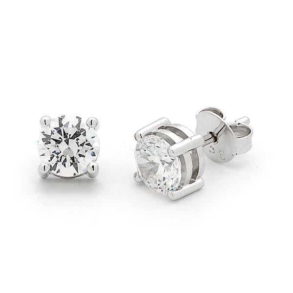 9ct white gold 0.20ct diamond earrings