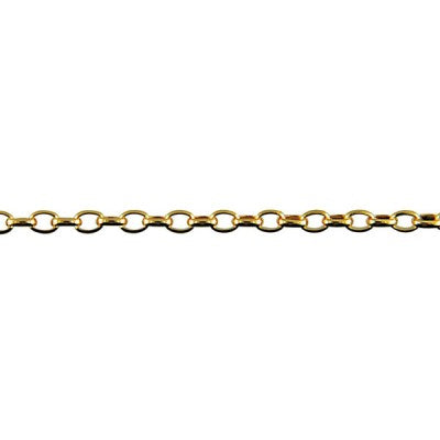 Gold Sterling Silver Oval Belcher Chain
