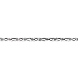 Sterling Silver Oval Diamond Cut Belcher Chain