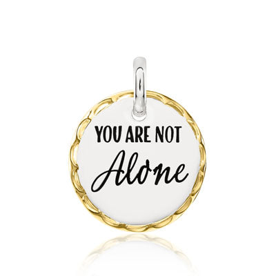 CANDID SS 2TY 18mm round scalloped frame 'you are not alone'