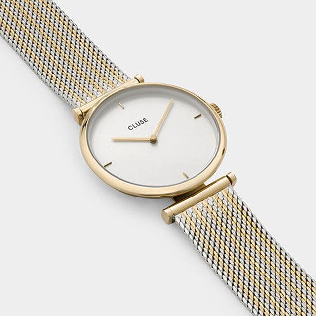 CLUSE Triomphe Gold Bicolor Mesh Watch