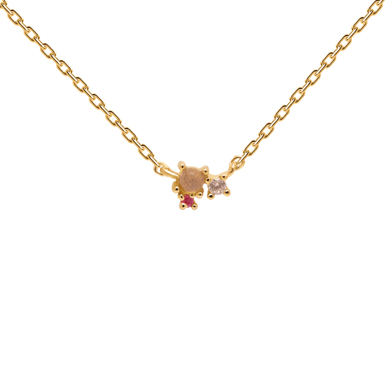 PDPAOLA Rose Blush Gold Necklace