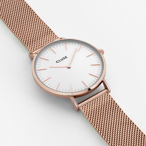 CLUSE La Boheme Mesh Rose Gold/White