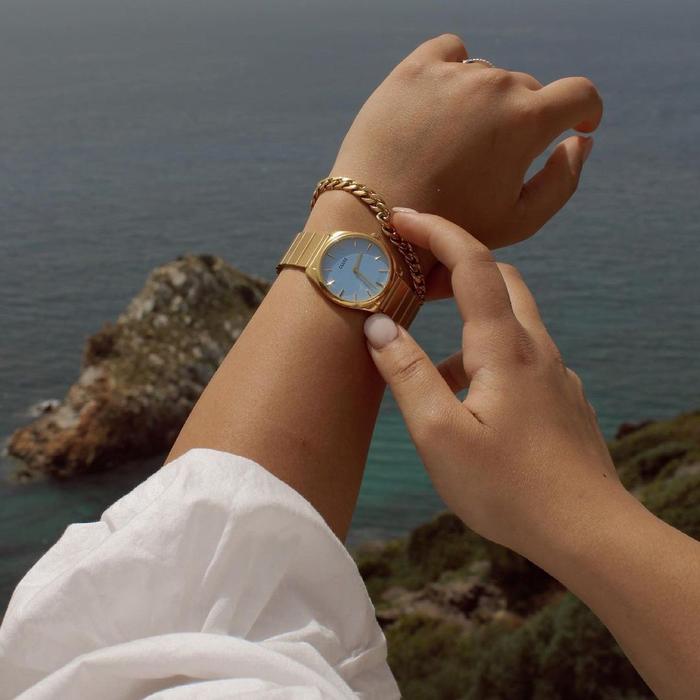 CLUSE Féroce Petite Steel Blue, Gold Colour Watch