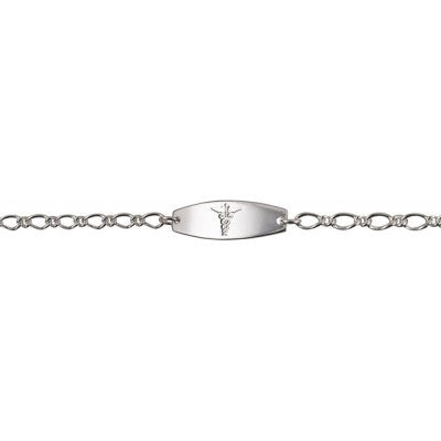 Sterling silver medical on sale id bracelet