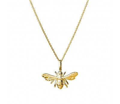 Gold Sterling silver bee necklace