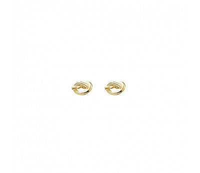 Gold sterling silver Knot stud earrings