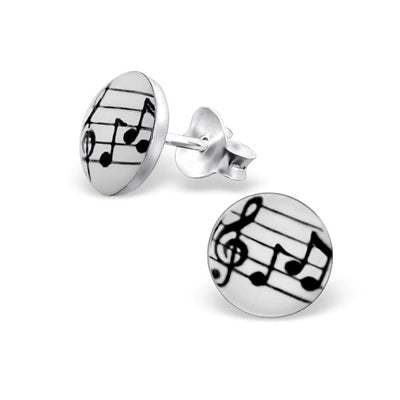 Sterling Silver Music Studs