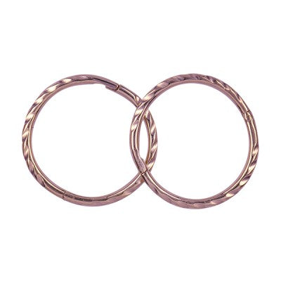 9ct Rose Gold Facet Sleepers