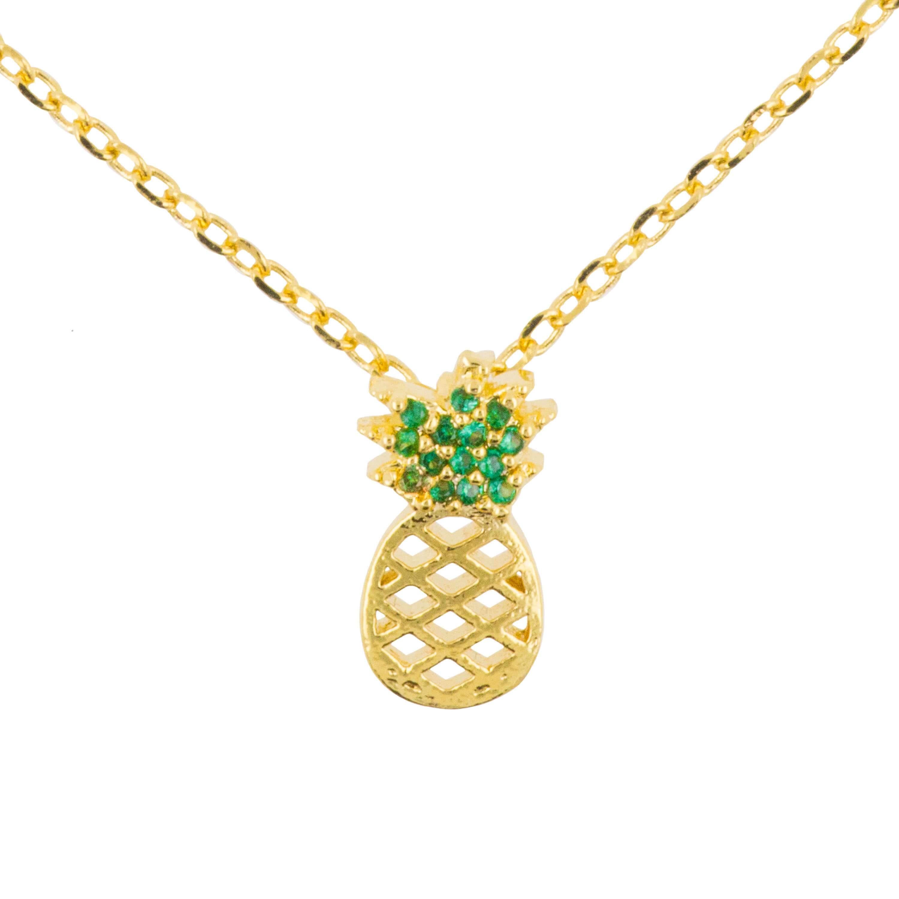 Diamanté Pineapple Necklace