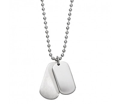 Double Dog Tag, Small, including stainless steel chain