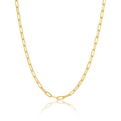 Gold Oval Hammered Chain