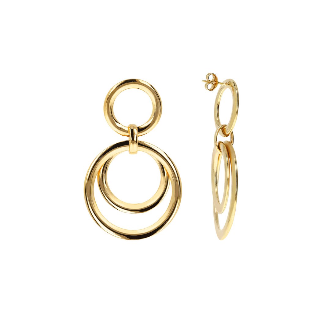 BRONZALLURE Golden Purezza Circles Earrings