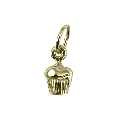 Gold Cup Cake Charm