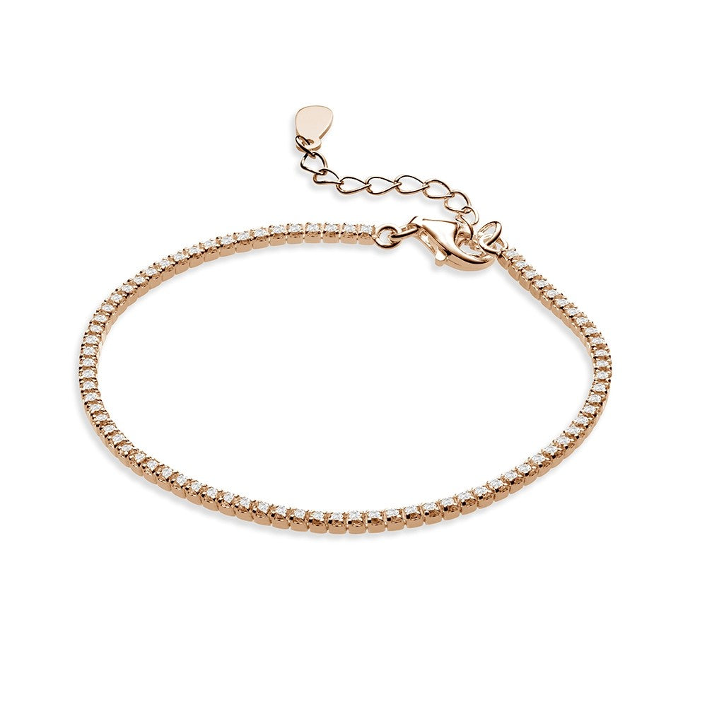 Rose Gold Sterling Silver CZ tennis bracelet