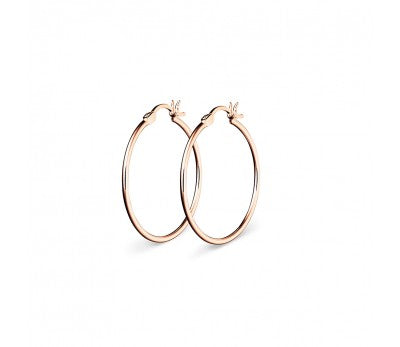 Rose Gold Sterling Silver Hoops