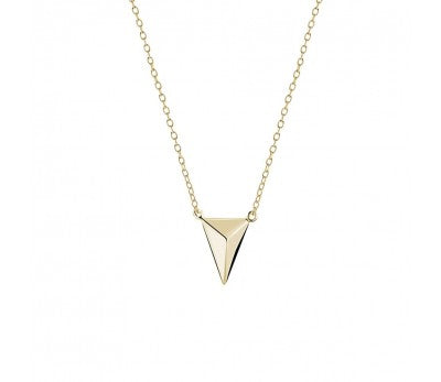 Gold Sterling Silver Geo Pendant