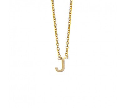 Gold Sterling Silver Initial Necklace