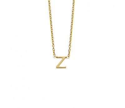 Gold Sterling Silver Initial Necklace
