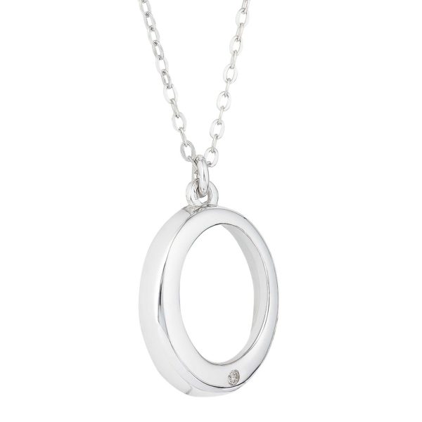 Sterling Silver Diamond Pendant Necklace