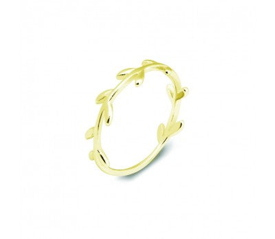 Gold Sterling Silver Wreath Ring