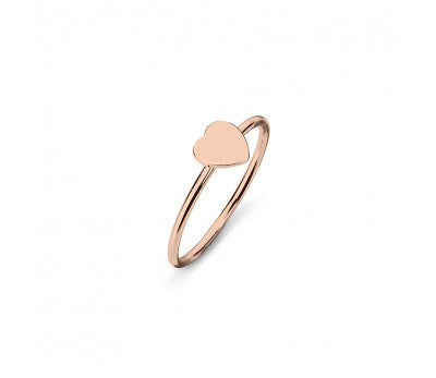 Rose Gold Sterling Silver Heart Ring