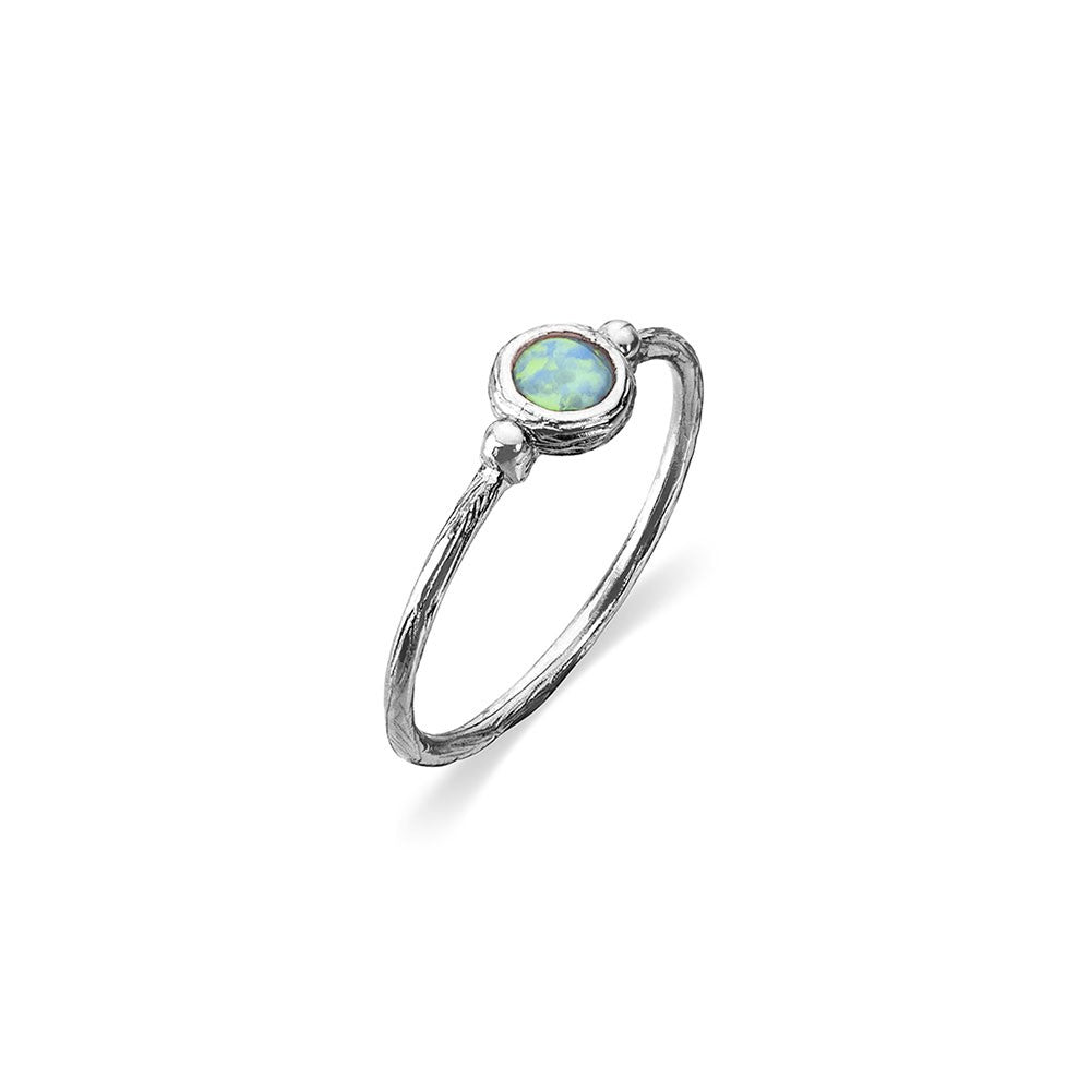 Sterling Silver Light Opal Ring