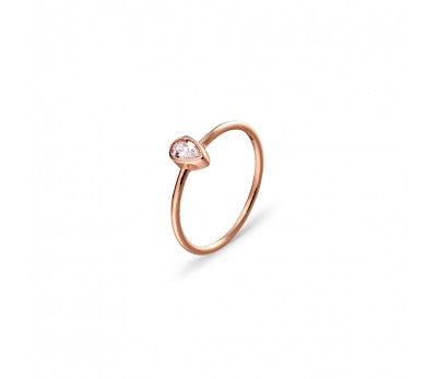 Rose Gold Sterling Silver CZ Ring